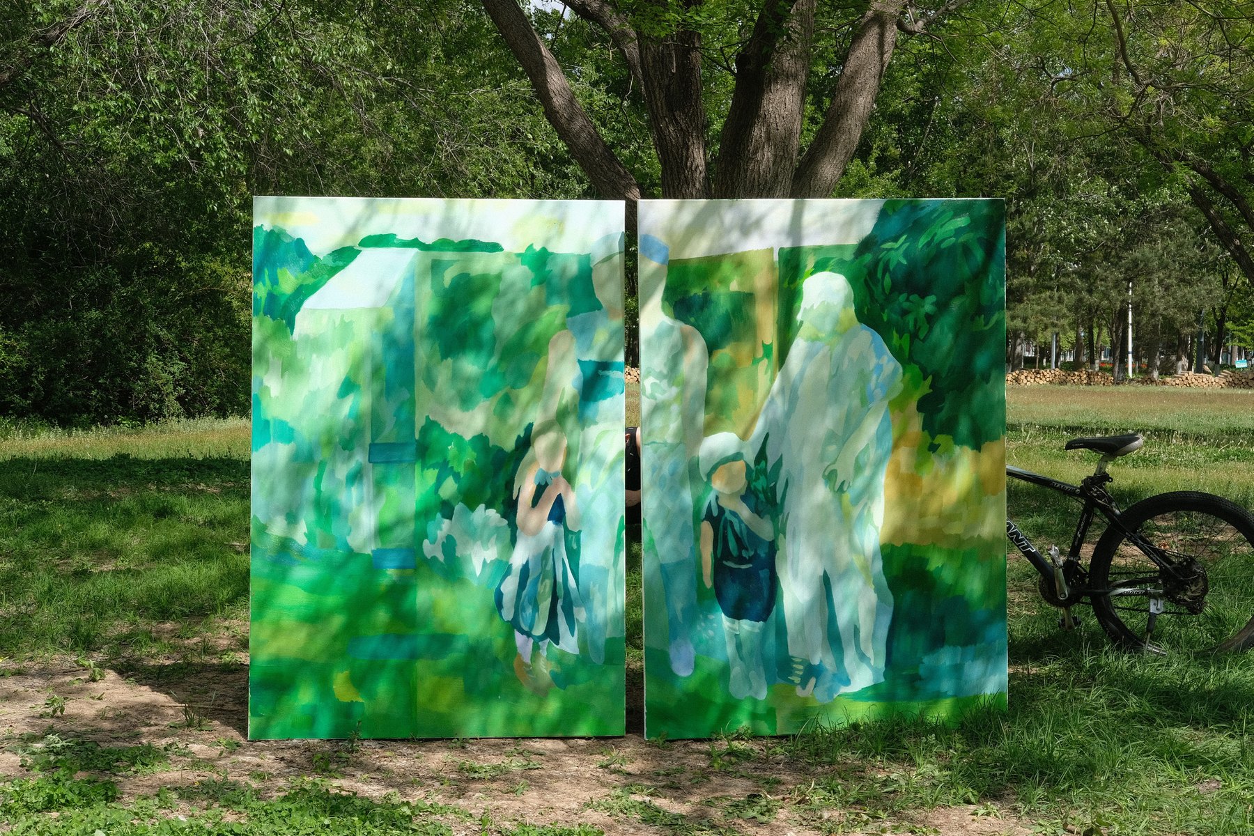 Outdoor graduation exhibition documentation
