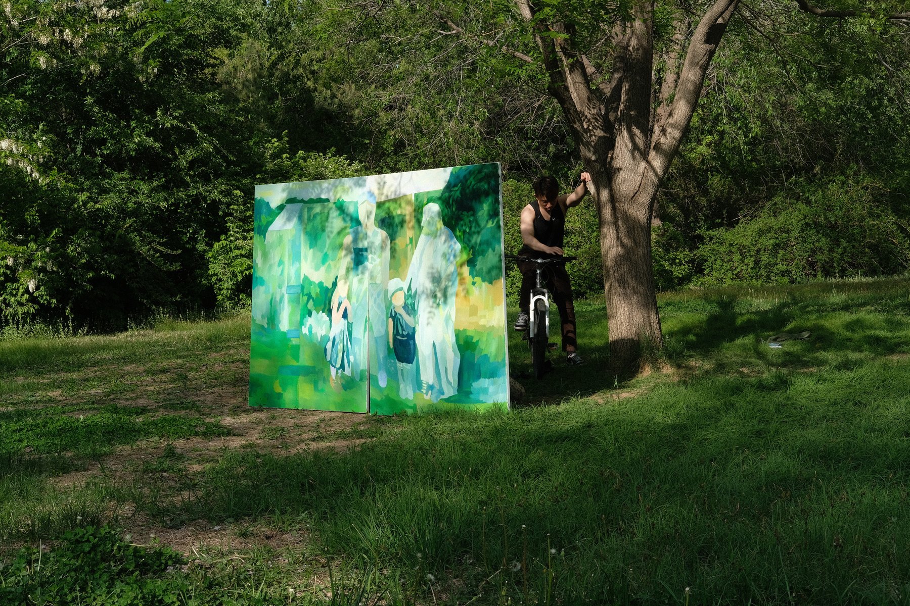 Outdoor graduation exhibition documentation