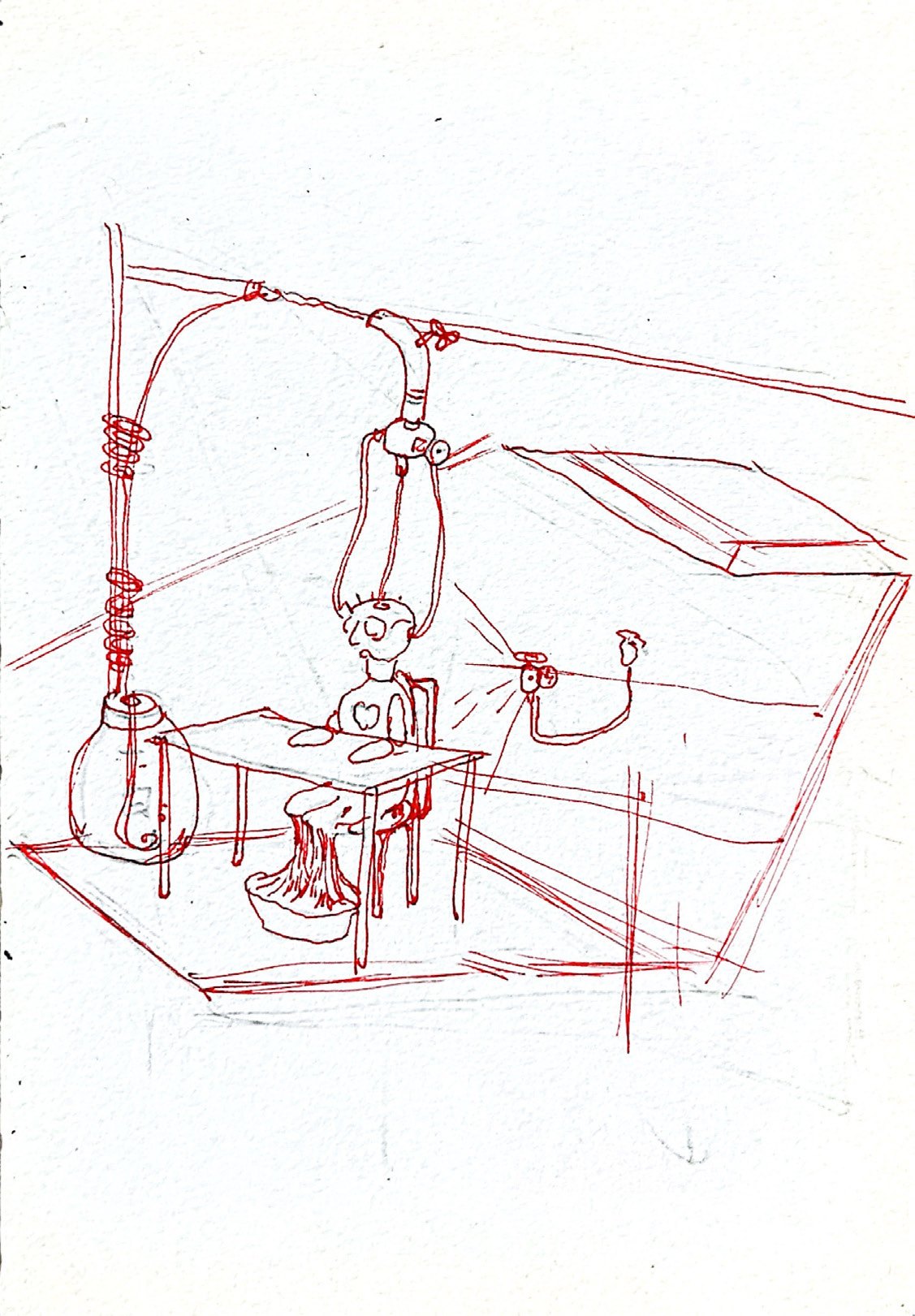 Distillation Experiment sketch