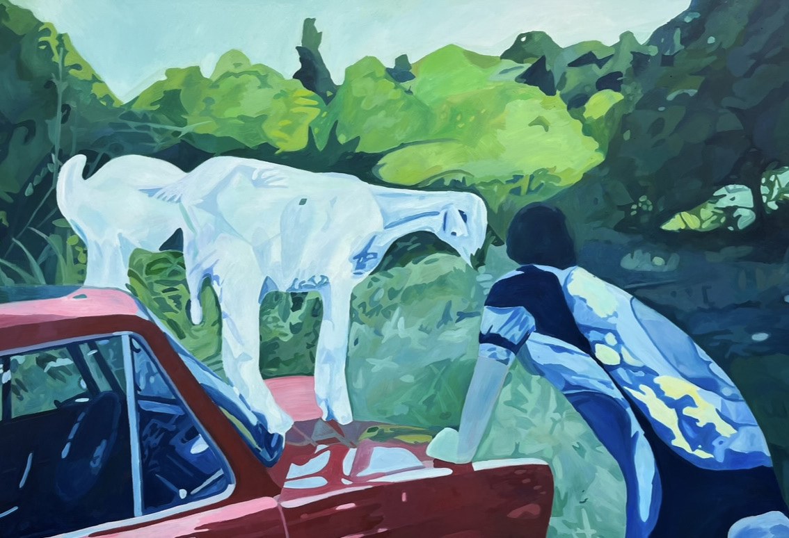 Silent Ride painting and reference